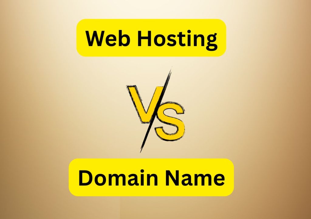 web hosting vs website domain name
